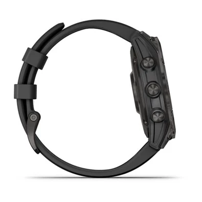 Garmin fenix 7 Sapphire Solar (47mm) szilikon pántos fekete okosóra Garmin fenix 7 Sapphire Solar (47mm) szilikon pántos fekete okosóra