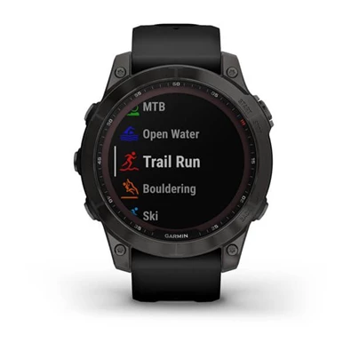Garmin fenix 7 Sapphire Solar (47mm) szilikon pántos fekete okosóra Garmin fenix 7 Sapphire Solar (47mm) szilikon pántos fekete okosóra