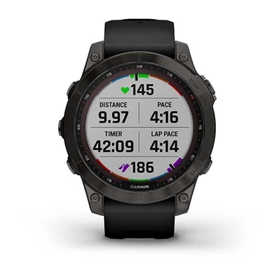 Garmin fenix 7 Sapphire Solar (47mm) szilikon pántos fekete okosóra Garmin fenix 7 Sapphire Solar (47mm) szilikon pántos fekete okosóra