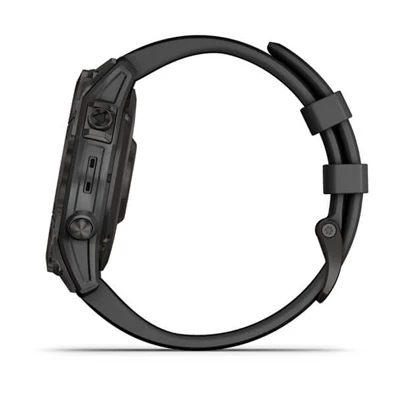 Garmin fenix 7 Sapphire Solar (47mm) szilikon pántos fekete okosóra Garmin fenix 7 Sapphire Solar (47mm) szilikon pántos fekete okosóra