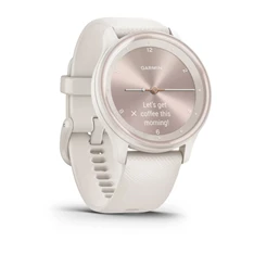 Garmin vívomove Sport fehér szilikon szíjjal barackarany órakerettel okosóra Garmin vívomove Sport fehér szilikon szíjjal barackarany órakerettel okosóra