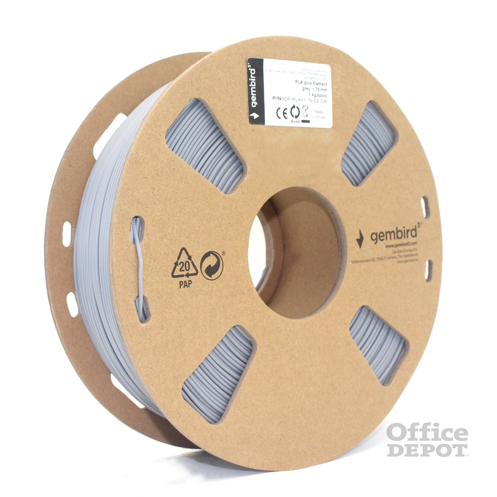 Gembird 3DP-PLA1.75-01-GR PLA 1.75mm 1kg szürke filament