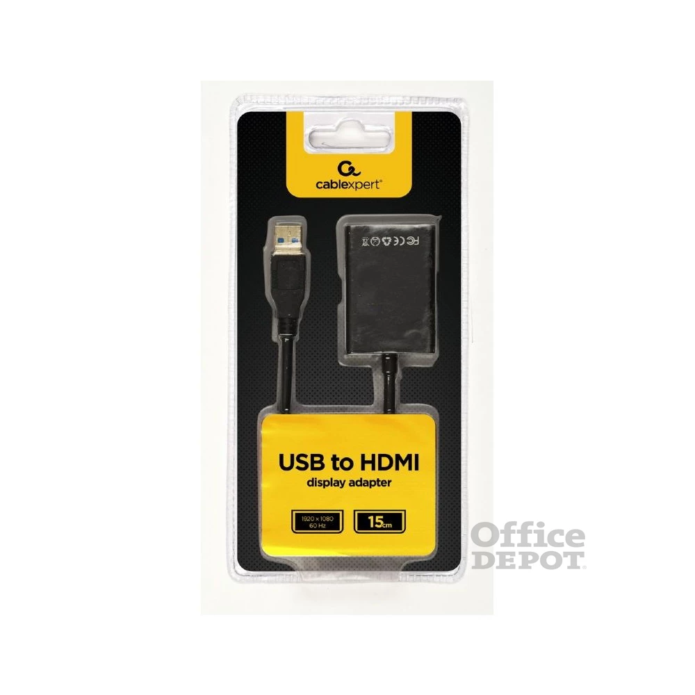 Gembird A-USB3-HDMI-02 USB - HDMI fekete adapter