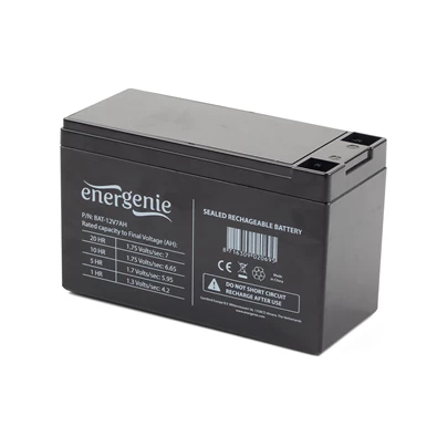 Gembird BAT-12V7AH Energenie 12V/7AH újratölthető zselés akkumulátor Gembird BAT-12V7AH Energenie 12V/7AH újratölthető zselés akkumulátor