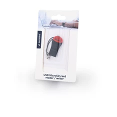 Gembird USB2.0 microSDHC fekete-piros kártyaolvasó, kulcstartó funkcióval Gembird USB2.0 microSDHC fekete-piros kártyaolvasó, kulcstartó funkcióval