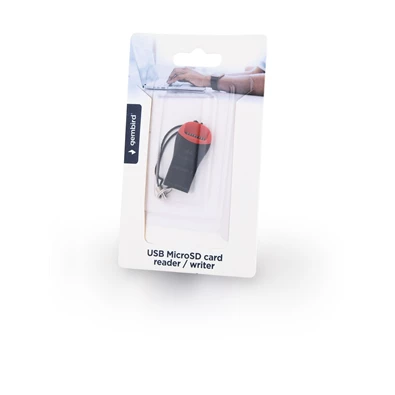 Gembird USB2.0 microSDHC fekete-piros kártyaolvasó, kulcstartó funkcióval Gembird USB2.0 microSDHC fekete-piros kártyaolvasó, kulcstartó funkcióval