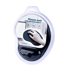 Gembird MP-ERGO-01 csuklótámaszos fekete egérpad Gembird MP-ERGO-01 csuklótámaszos fekete egérpad