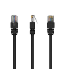 Gembird PP12-2M/BK 2m RJ45 CAT5e UTP M/M fekete kábel Gembird PP12-2M/BK 2m RJ45 CAT5e UTP M/M fekete kábel