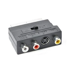 Gembird Scart -> 3db RCA S-Video M/F adapter fekete Gembird Scart -> 3db RCA S-Video M/F adapter fekete