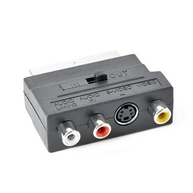 Gembird Scart -> 3db RCA S-Video M/F adapter fekete Gembird Scart -> 3db RCA S-Video M/F adapter fekete