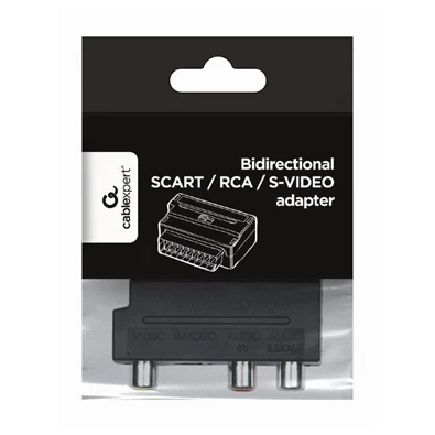 Gembird Scart -> 3db RCA S-Video M/F adapter fekete Gembird Scart -> 3db RCA S-Video M/F adapter fekete