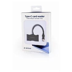 Gembird USB-C SD/microSD kártyaolvasó fekete Gembird USB-C SD/microSD kártyaolvasó fekete