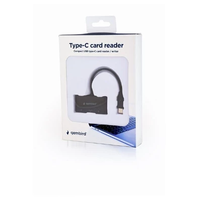 Gembird USB-C SD/microSD kártyaolvasó fekete Gembird USB-C SD/microSD kártyaolvasó fekete