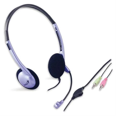 Genius HS-02B jack mikrofonos PC fekete-lila headset Genius HS-02B jack mikrofonos PC fekete-lila headset