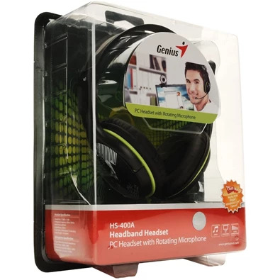 Genius HS-400A jack mikrofonos PC zöld headset Genius HS-400A jack mikrofonos PC zöld headset