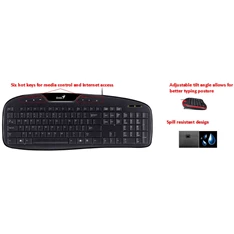 Genius KB-M205 HUN PS/2 piros-fekete billentyűzet Genius KB-M205 HUN PS/2 piros-fekete billentyűzet