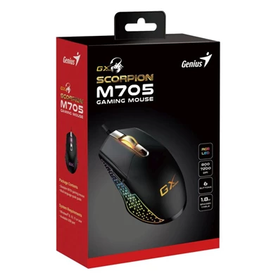Genius Scorpion M705 fekete gamer egér Genius Scorpion M705 fekete gamer egér