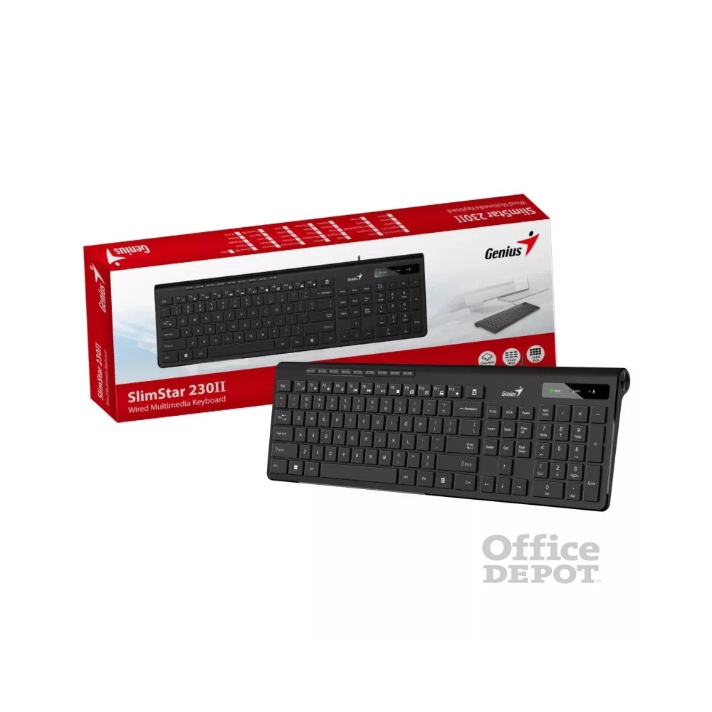 Genius SlimStar 130 HUN USB fekete billentyűzet