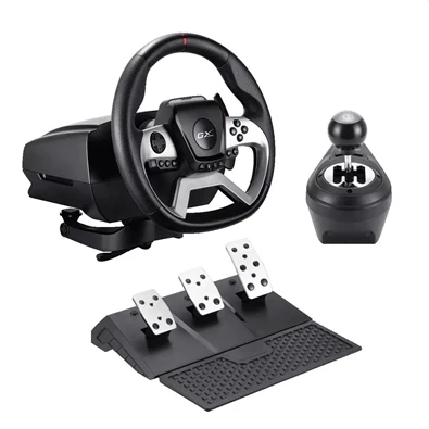 Genius SpeedMaster X5 FF PC/Xbox One/PS4 fekete versenykormány + pedál + váltó (Újracsomagolt) Genius SpeedMaster X5 FF PC/Xbox One/PS4 fekete versenykormány + pedál + váltó (Újracsomagolt)