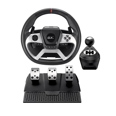 Genius SpeedMaster X5 FF PC/Xbox One/PS4 fekete versenykormány + pedál + váltó (Újracsomagolt) Genius SpeedMaster X5 FF PC/Xbox One/PS4 fekete versenykormány + pedál + váltó (Újracsomagolt)