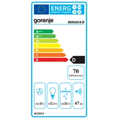 Gorenje BHI681EB fekete beépíthető páraelszívó Gorenje BHI681EB fekete beépíthető páraelszívó