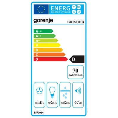 Gorenje BHI681EB fekete beépíthető páraelszívó Gorenje BHI681EB fekete beépíthető páraelszívó