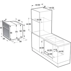 Gorenje BOS67372CLB beépíthető antracit sütő