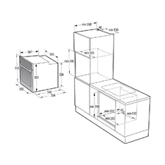 Gorenje BOS6737E13BG fekete, beépíthető, sütőtér: 77L, grill, légkeverés, hidrolitikus, sütő