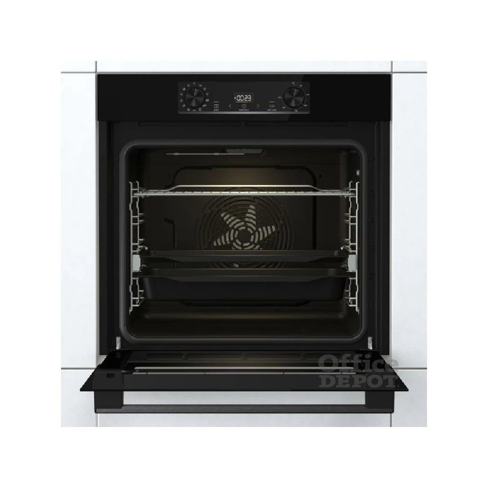 Gorenje BOS6737E13BG fekete, beépíthető, sütőtér: 77L, grill, légkeverés, hidrolitikus, sütő