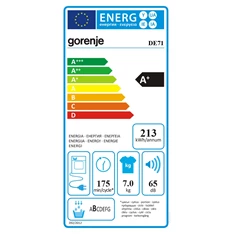 Gorenje DE71 hőszivattyús szárítógép Gorenje DE71 hőszivattyús szárítógép