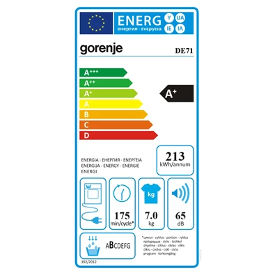 Gorenje DE71 hőszivattyús szárítógép Gorenje DE71 hőszivattyús szárítógép