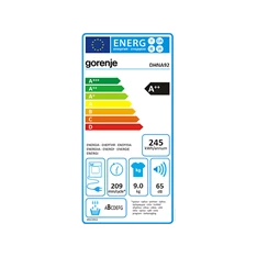 Gorenje DHNA92 9 kg hőszivattyús szárítógép Gorenje DHNA92 9 kg hőszivattyús szárítógép