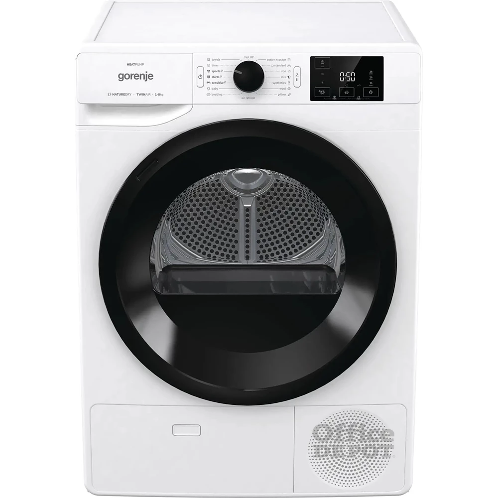 Gorenje DNE82/GN fehér, 8 kg, hőszivattyús, szárítógép