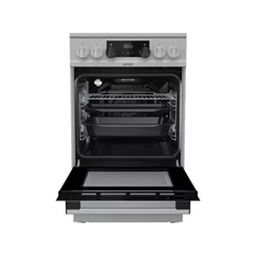 Gorenje EC 5341 SG inox, szabadonálló, kerámialapos, elektromos, főzőzóna: 4, sütő:70L, grill, tűzhely
