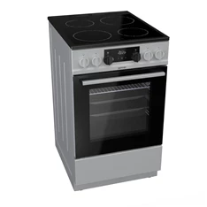 Gorenje EC 5341 SG inox, szabadonálló, kerámialapos, elektromos, főzőzóna: 4, sütő:70L, grill, tűzhely