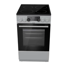 Gorenje EC 5341 SG inox, szabadonálló, kerámialapos, elektromos, főzőzóna: 4, sütő:70L, grill, tűzhely