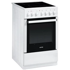 Gorenje EC 5341 WG fehér, szabadonálló, kerámialapos, elektromos, főzőzóna: 4, sütő:70L, grill, tűzhely