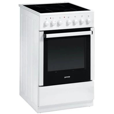 Gorenje EC 5341 WG fehér, szabadonálló, kerámialapos, elektromos, főzőzóna: 4, sütő:70L, grill, tűzhely
