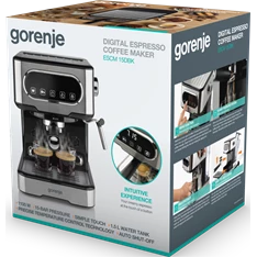 Gorenje ESCM15DBK inox-fekete espresso kávéfőző Gorenje ESCM15DBK inox-fekete espresso kávéfőző