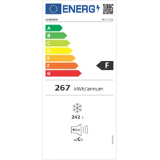 Gorenje F6171CW fehér, Fagyasztó:245L, FastFreeze fagyasztószekrény