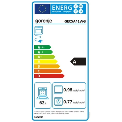 Gorenje GEC5A41WG fehér kerámilapos tűzhely (Használt - A) Gorenje GEC5A41WG fehér kerámilapos tűzhely (Használt - A)