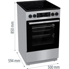 Gorenje GEC5C41SG inox kerámialapos tűzhely Gorenje GEC5C41SG inox kerámialapos tűzhely