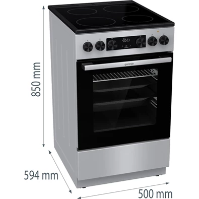 Gorenje GEC5C41SG inox kerámialapos tűzhely Gorenje GEC5C41SG inox kerámialapos tűzhely