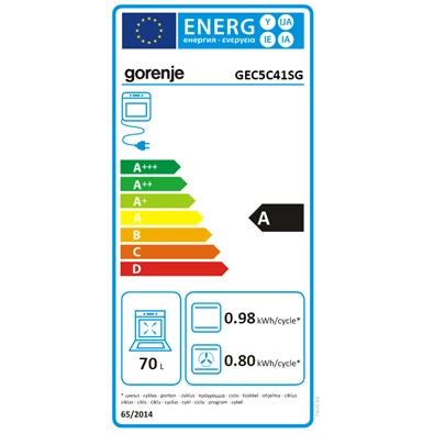 Gorenje GEC5C41SG inox kerámialapos tűzhely Gorenje GEC5C41SG inox kerámialapos tűzhely