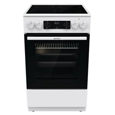 Gorenje GEC5C42WG fehér, szabadonálló, kerámialapos, elektromos, főzőzóna: 4, sütő:70L, grill, tűzhely