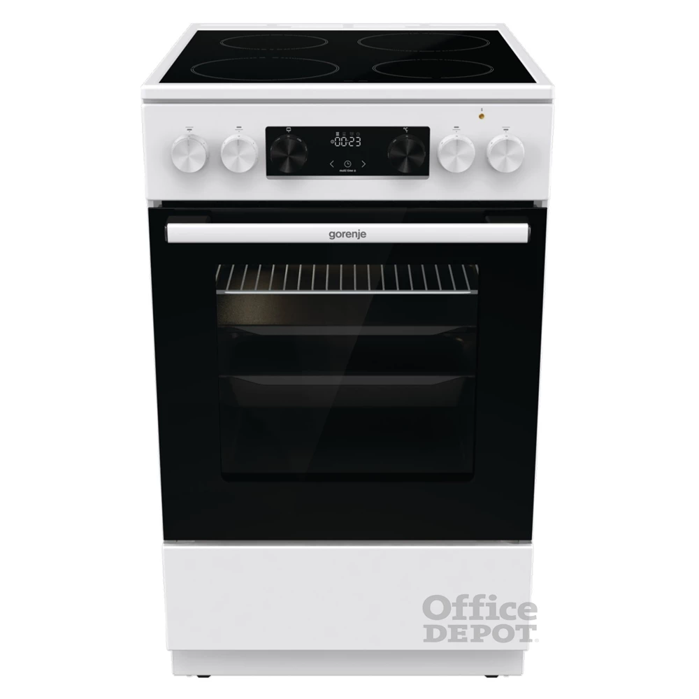 Gorenje GEC5C42WG fehér, szabadonálló, kerámialapos, elektromos, főzőzóna: 4, sütő:70L, grill, tűzhely