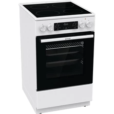 Gorenje GEC5C42WG fehér, szabadonálló, kerámialapos, elektromos, főzőzóna: 4, sütő:70L, grill, tűzhely