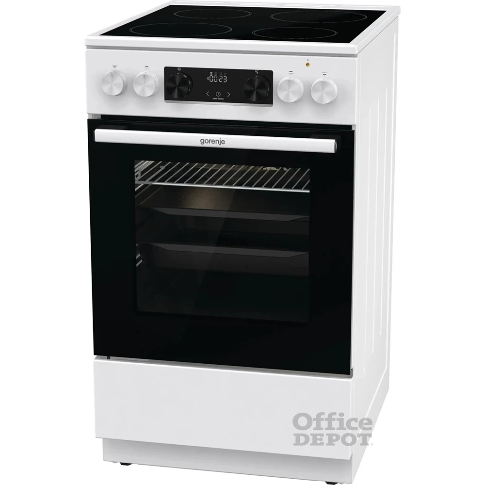 Gorenje GEC5C42WG fehér, szabadonálló, kerámialapos, elektromos, főzőzóna: 4, sütő:70L, grill, tűzhely