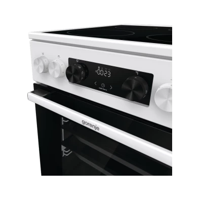 Gorenje GEC5C42WG fehér, szabadonálló, kerámialapos, elektromos, főzőzóna: 4, sütő:70L, grill, tűzhely