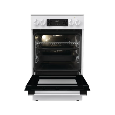 Gorenje GEC5C42WG fehér, szabadonálló, kerámialapos, elektromos, főzőzóna: 4, sütő:70L, grill, tűzhely